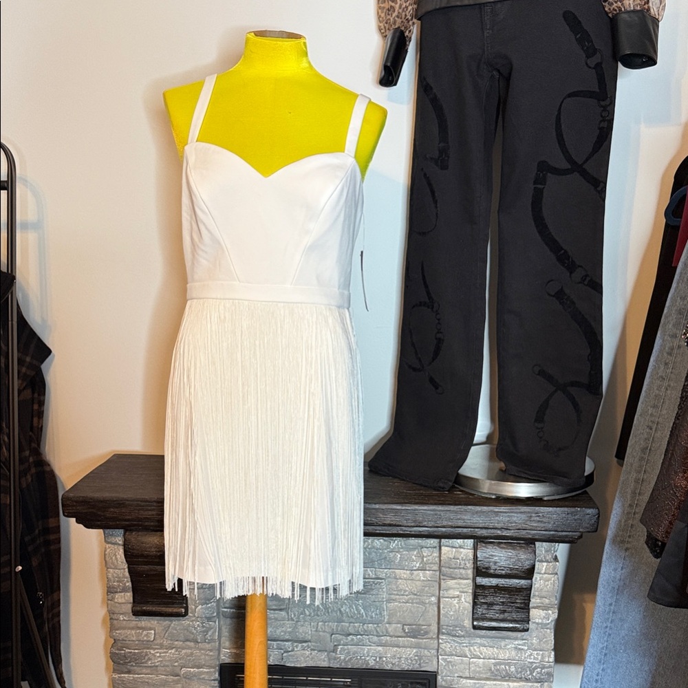 Aidan Mattox Ivory Sleeveless Dress